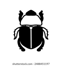 Dung Beetle Glyph Icon, Vector illustration