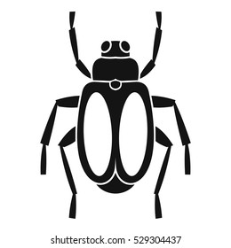 Dung beetle icon. Simple illustration of dung beetle vector icon for web