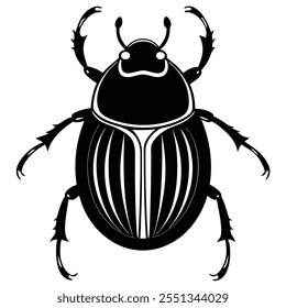 Dung Beetle inseto vetor plano ilustração em um fundo branco