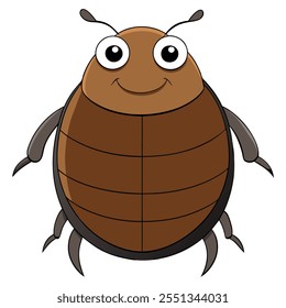 Dung Beetle inseto vetor plano ilustração em um fundo branco