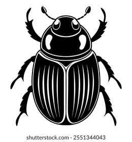 Dung Beetle inseto vetor plano ilustração em um fundo branco