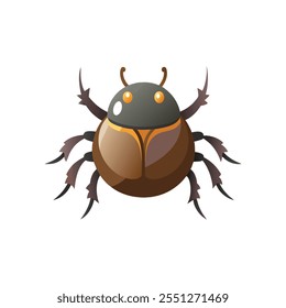 
Dung Beetle isolado vetor plano ilustração no fundo branco