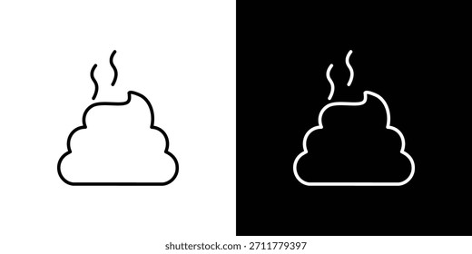 Dung icon outline. Vector isolated pictogram for web