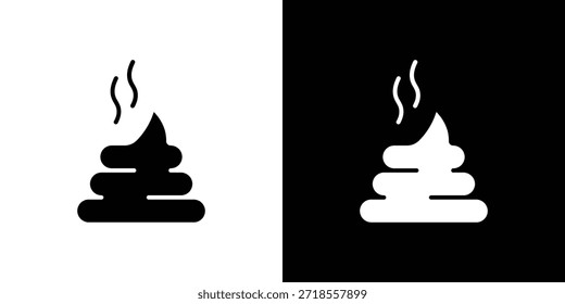 Ilustração de vetor de ícone de estrume - ícones de vetor de estilo preto de alta qualidade
