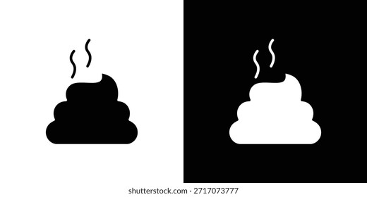 Design de silhueta vetorial de ícones de estrume. Ilustração de design gráfico plano vetorial.