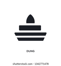dung isolated icon. simple element illustration from india and holi concept icons. dung editable logo sign symbol design on white background. can be use for web and mobile