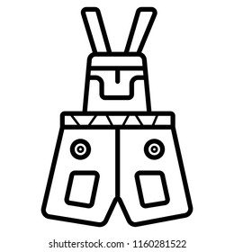 Dungarees icon vector