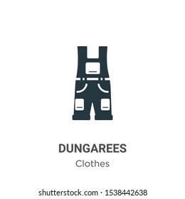 Dungarees vector icon on white background. Flat vector dungarees icon symbol sign from modern clothes collection for mobile concept and web apps design.