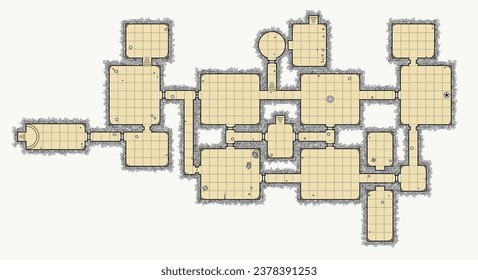 Dungeon game asset. Top view. Vector illustration.