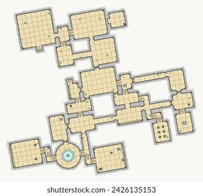 Dungeon game asset. Top view. Vector illustration.