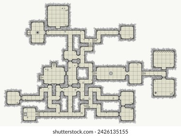 Dungeon game asset. Top view. Vector illustration.