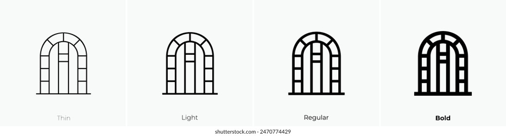 dungeon icon. Thin, Light Regular And Bold style design isolated on white background