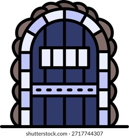 Dungeon Nuevo Vector de diseño de iconos creativos