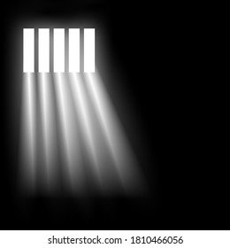 Dungeon prison window background. Jail cell empty window light justice crime prison