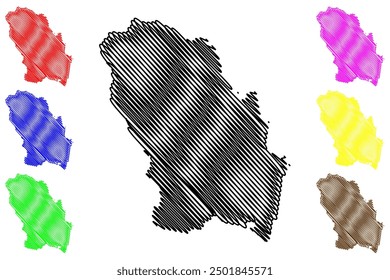 Dungog Shire (Commonwealth of Australia, New South Wales, NSW) map vector illustration, scribble sketch Dungog map