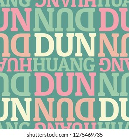 Dunhuang, china seamless pattern, typographic city background, texture.