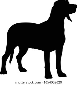 Dunker Norwegian Hound Silhouette Vector Found In Map Of Europe