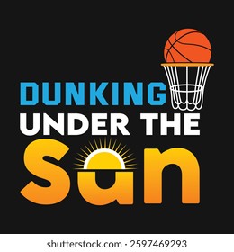 Dunking Under The Sun Funny Outdoor Vacation Arts, Illustrations and Graphics for Print on Demand and all Print Related Industries.