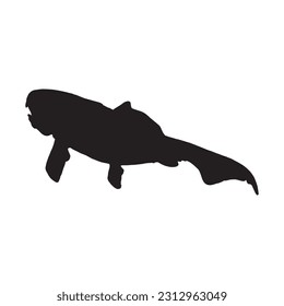 Dunkleosteus, Prehistoric Predator Large Fish Silhouette