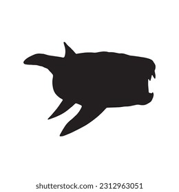 Dunkleosteus, Prehistoric Predator Large Fish Silhouette
