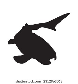 Dunkleosteus, Prehistoric Predator Large Fish Silhouette