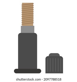 dunlop valve flat clipart vector illustration