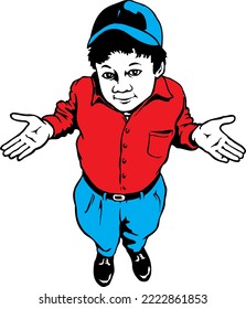 Ilustración del vector de reducción de niños Dunno