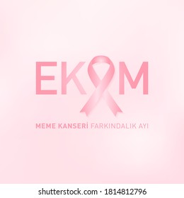 dunya meme kanseri farkindalik ayi, ekim 01-31
world breast cancer awareness month in october concept design vector illustration