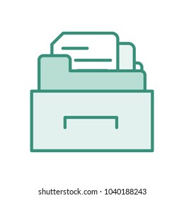 duo color cabinet file folder with document archive