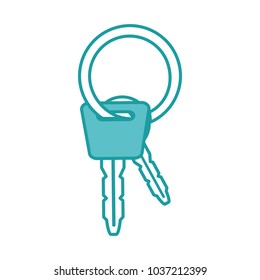 duo color car keys object to security system