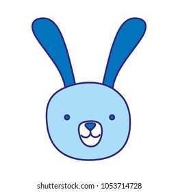 duo color cartoon rabbit male head animal