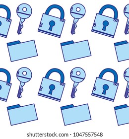 duo color close padlock security and file folder background