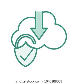 duo color cloud data downloading and padlock good security