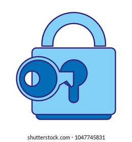 duo color key object inside close padlock security