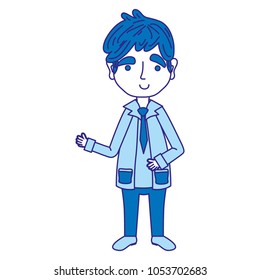 duo color man doctor with haistyle and medical uniform