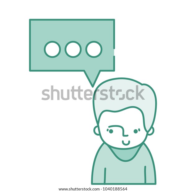 Duo Color Man Tshirt Chat Bubble Stock Vector Royalty Free