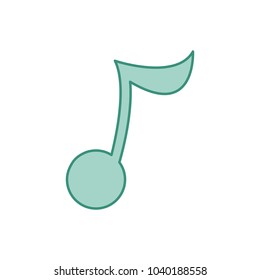 duo color music note sign to sound rhythm