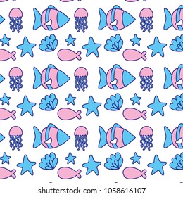 duo color nature marine animals background design
