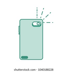 duo color smartphone in rear position to flash picture