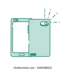 duo color smartphone technology in front and rear style