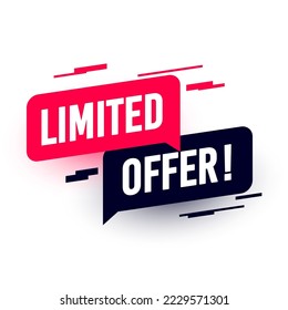 Duo Color Speech Bubble With Text Limited Offer
