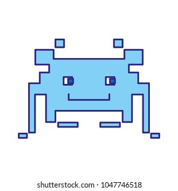 duo color videogame crab digital character icon