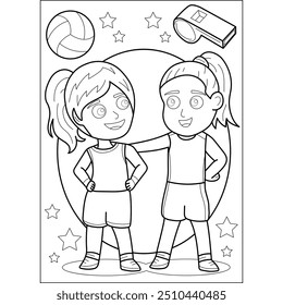 duo coloring book page for kids and adults creative coloring mindful relaxation activity