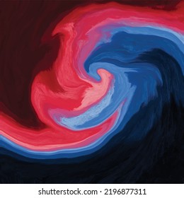 Duo dark isolated wave red and blue versus contrast vector background wallpaper textured brush stroke backdrop eps