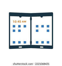 Duo, folding, smartphone icon. Simple editable vector graphics.