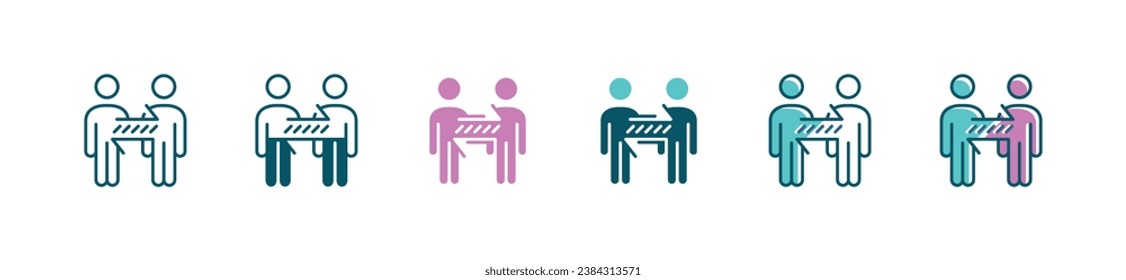 duo human resource success partnership icon vector teamwork employee friendship job management business symbol illustration