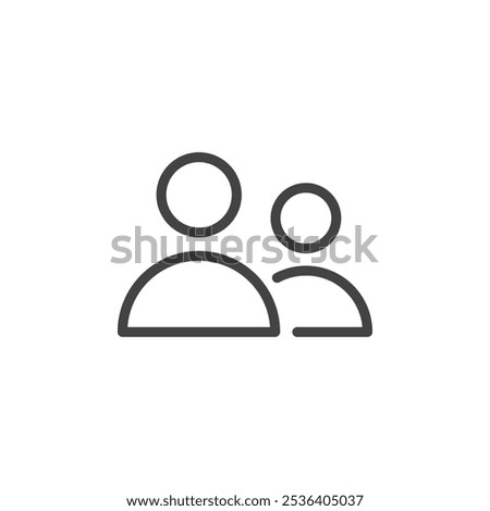 Duo icon Thin outline art symbol