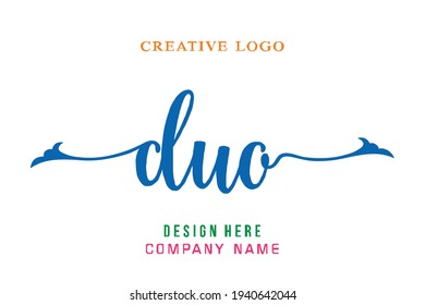 DUO lettering logo is simple, easy to understand and authoritative