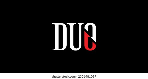 duo logo design letter vector inspiration