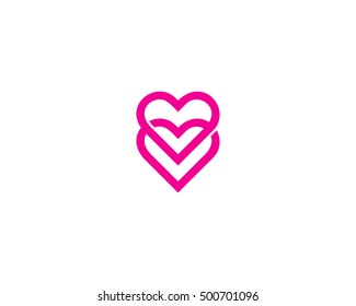 Duo Love Logo Design Template